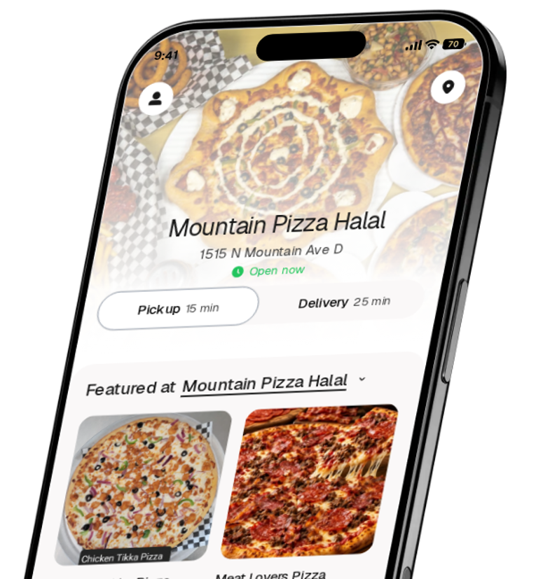 Mountain Pizza Halal app preview